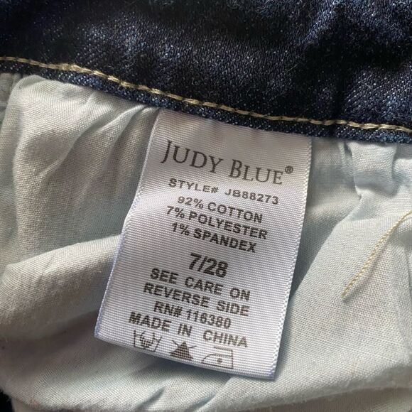 Judy Blue Mom Jeans Blue Stretchy Womens Size 7 28 - Picture 9 of 9